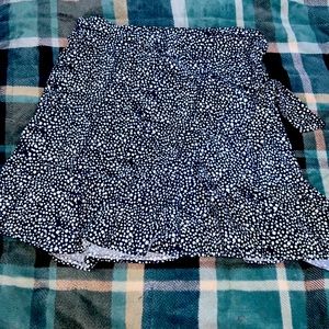 shein wrapped ruffle trim skirt